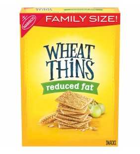 Wheat Thins Reduced Fat Whole Grain Wheat Crackers, Family Size, 14.5 oz