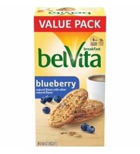 belVita Blueberry Breakfast Biscuits, 12 Packs (4 Biscuits Per Pack)