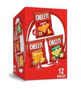 Cheez-It, Baked Snack Cheese Crackers, Variety Pack,12.1 Oz,12 Ct