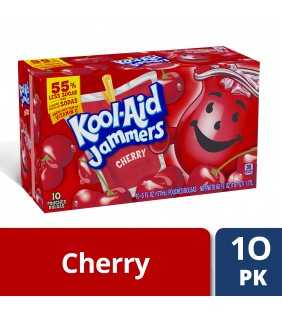 Kool-Aid Jammers Cherry Flavored Drink, 10 ct - Pouches, 60.0 fl oz Box