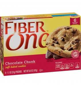 Fiber One Cookies Soft Baked Chocolate Chunk Cookies 6 Pouches 6.6 oz