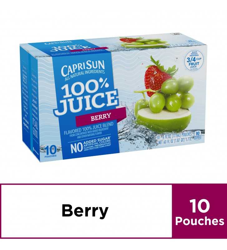 Capri Sun 100% Berry Flavored Juice Blend, 6 fl oz Box
