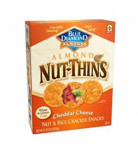 Blue Diamond Almonds Nut-Thins Almond Cheddar Cheese Almond & Rice Cracker Snacks, 4.25 oz