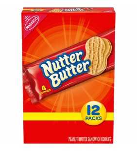 Nutter Butter Peanut Butter Sandwich Cookies, 12 Packs (4 Cookies Per Pack)