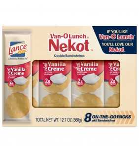 Lance Nekot Vanilla Crème Flavored Sandwich Cookies, 8 Ct Box