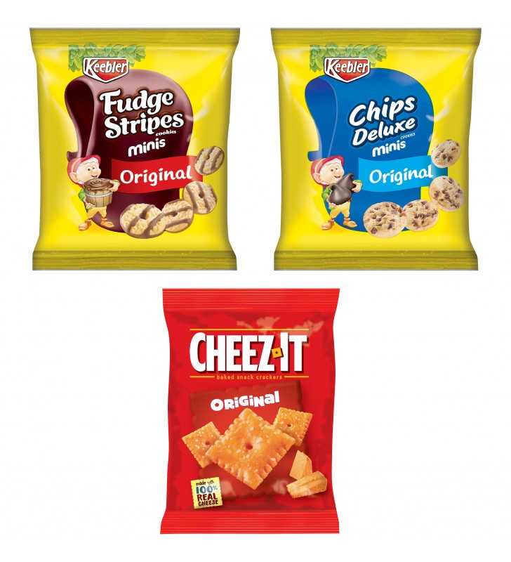 Ferrara Sweet & Salty Cheez-It® Original Crackers, Keebler® Fudge Stripes™ Minis Original Cookies & Keebler® Chips Deluxe® Minis