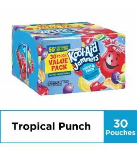 Kool-Aid Jammers Tropical Punch Flavored Drink, 30 ct - 6 fl oz Pouches