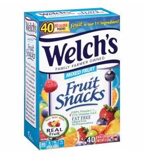 Welch's Fruit Snacks, Mixed Fruit, 40 ct, 0.9 oz