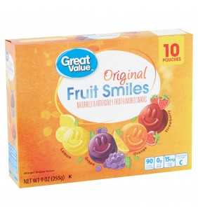 Great Value Fruit Smiles Flavored Snacks 9 Oz.