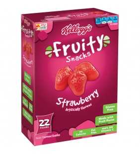 Kellogg's Strawberry Fruity Snacks Pouches, 20 Count