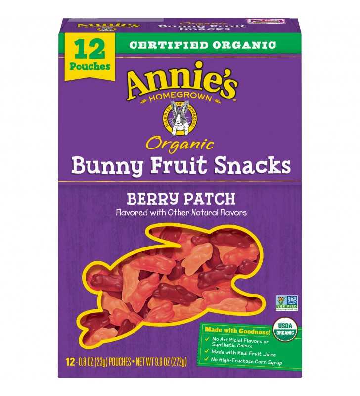 Annie's Organic Berry Patch Bunny Fruit Snacks 12 Count
