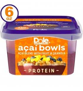 Dole Protein Acai Bowl, Frozen Acai Bowl with Fruit and Granola, 6 Oz