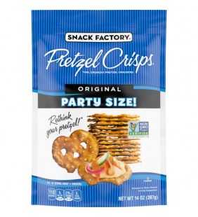 Snack Factory Pretzel Crisps Original Flavor, Large Party Size, 14 Oz