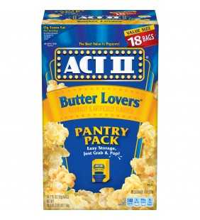 Act II Butter Lovers Microwave Popcorn 2.75 Oz 18 Ct
