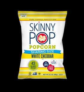 SkinnyPop White Cheddar Popcorn, 6.7 Oz., Non-GMO, Dairy-Free