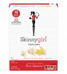 Skinnygirl Butter & Sea Salt Microwave Popcorn 1.5 Oz 12 Ct