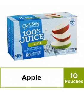 Capri Sun 100% Apple Juice from concentrate with other ingredients Pouches, 10 ct. Box