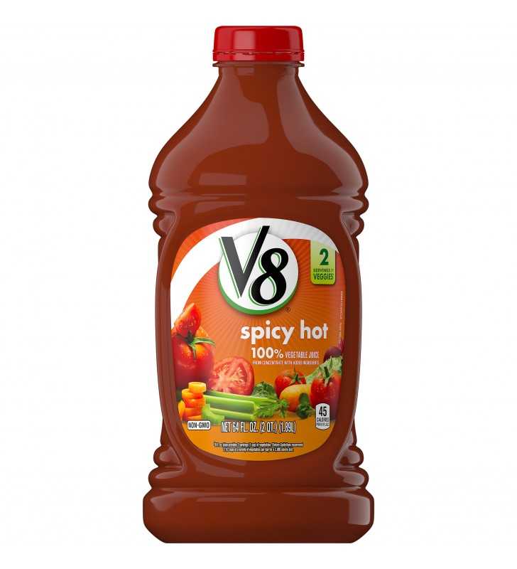 V8 Spicy Hot 100% Vegetable Juice, 64 oz. Bottle