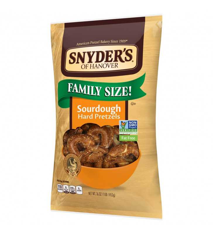 Snyder's Pretzels, Sourdough Hard Pretzels, 16 Ounce Bag