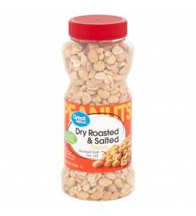 Great Value Dry Roasted & Salted with Sea Salt Peanuts, 16 oz