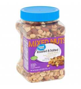 Great Value Roasted & Salted Mixed Nuts, 26 Oz
