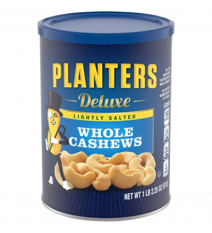 Planters Deluxe Lightly Salted Whole Cashews, 18.25 oz Canister
