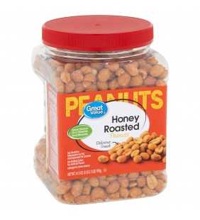 Great Value Honey Roasted Peanuts, 34.5 Oz.