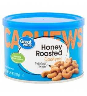Great Value Honey Roasted Cashews, 8.25 oz