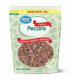 Great Value Pecan Halves, 32 oz