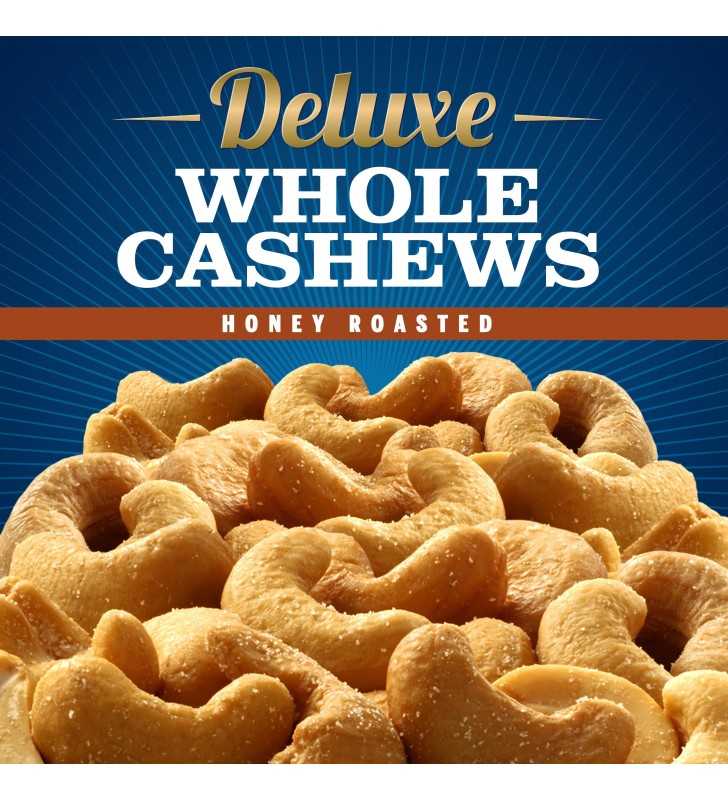 Planters Deluxe Honey Roasted Whole Cashews, 8.25 oz Canister