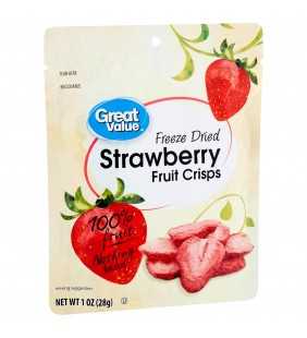 Great Value Freeze Dried Strawberry Fruit Crisps, 1 oz