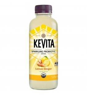 KeVita Sparkling Probiotic Drink, Lemon Ginger, 15.2 oz Bottle