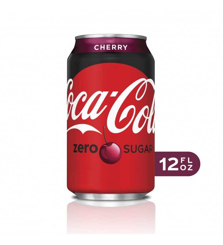 Coca-Cola Zero Cherry Flavored Soda, 12 Fl Oz, 12 Count