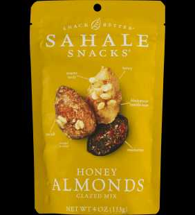 Sahale Snacks Glazed Nuts Almonds With Cranberries, Honey + Sea Salt, 4 Ounce Pouches
