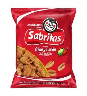 Sabritas Chile and Lime Flavored Peanuts, 7 oz Bag