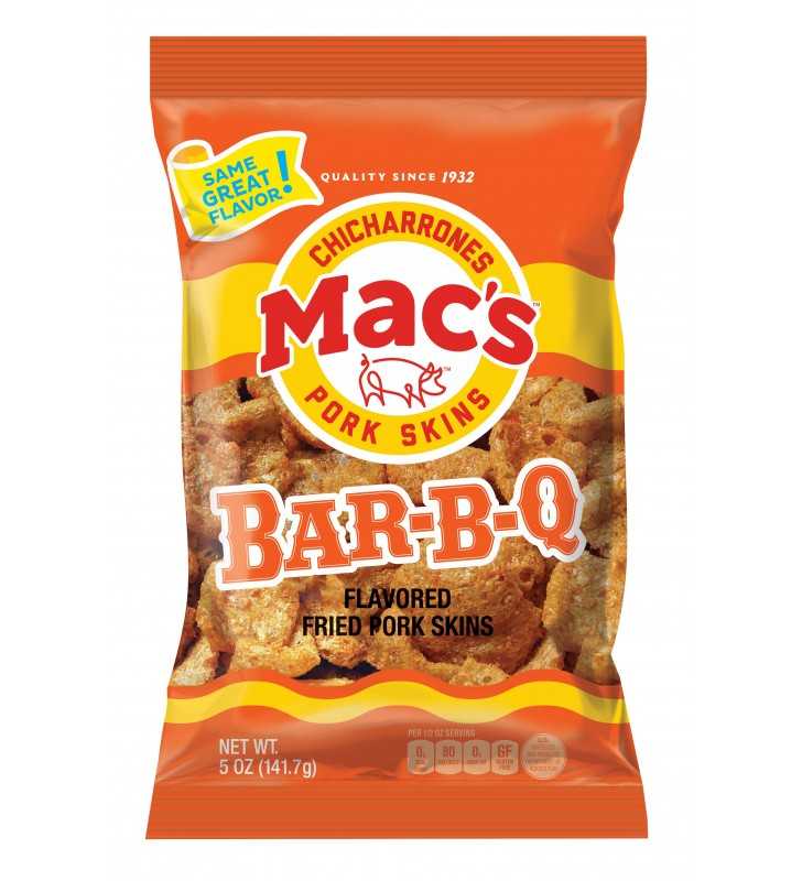 Mac's BBQ Pork Skins Pork Rind Snacks, 5 oz.