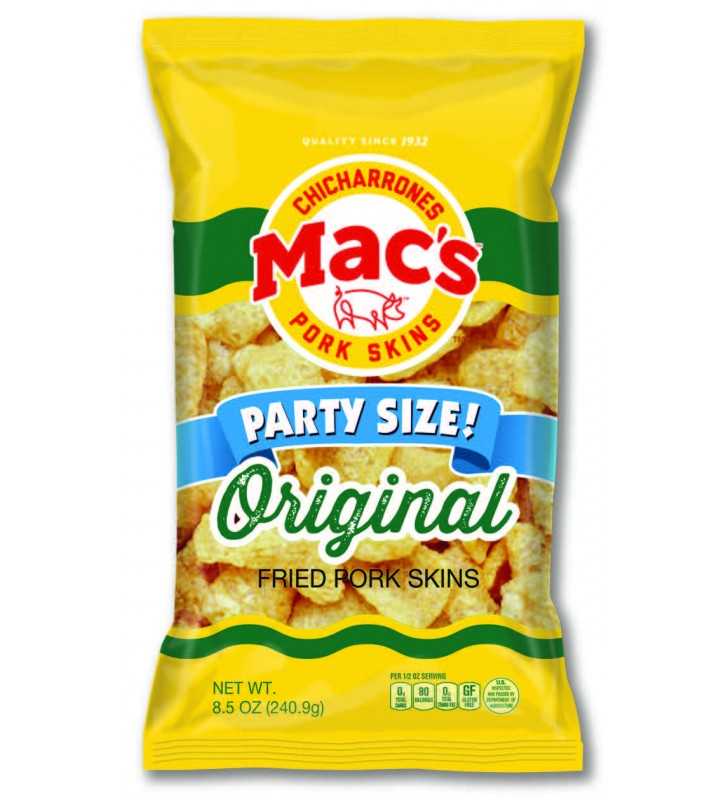 Mac's Original Pork Skins Party Size!, 8.5 Oz.