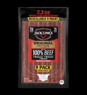 Jack Link's Original Beef Sticks, 7.2 Oz., 9 Count