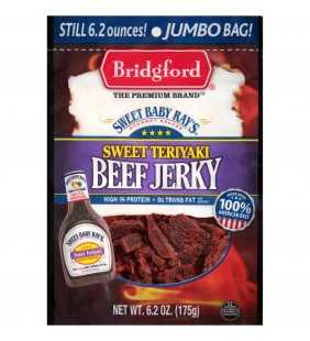 Bridgford Sweet Baby Ray's Sweet Teriyaki Beef Jerky Jumbo Bag, 6.2 Oz.