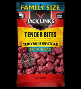 Jack Link's Beef Tender Bites, Teriyaki, 10oz