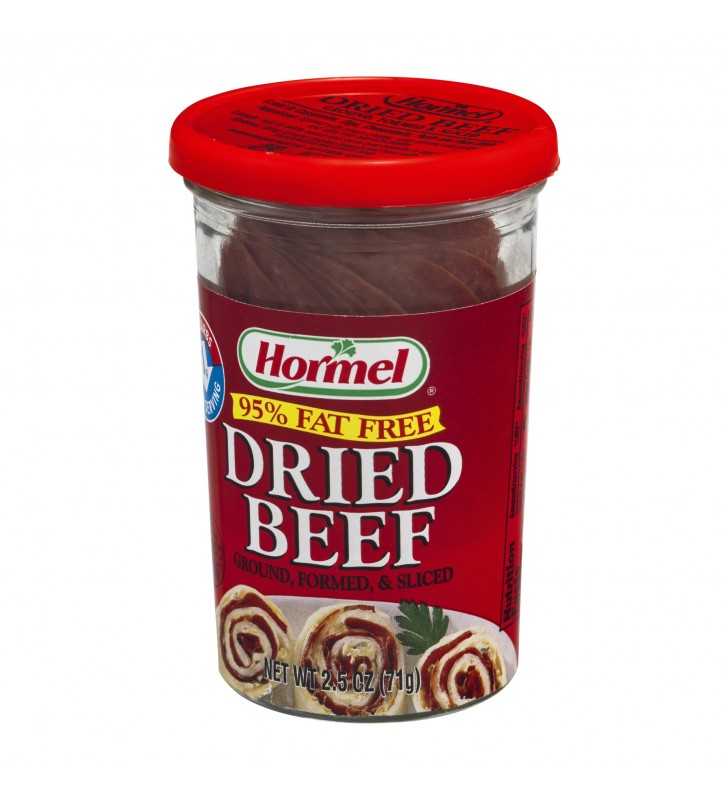 HORMEL Dried Ground Formed & Sliced Dried Beef 2.5 OZ JAR