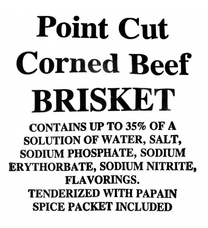 Grobbel's Corned Beef Brisket Point, 1.50-5.40 lb