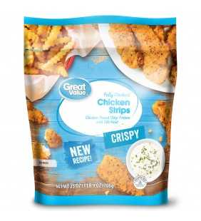 Great Value Fully Cooked Crispy Chicken Strips, 25 oz
