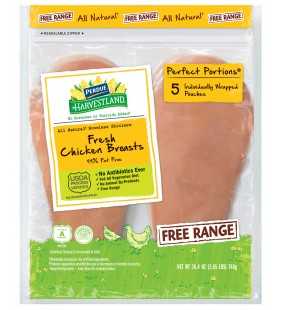Perdue Harvestland Perfect Portions Free Range Boneless Skinless Chicken Breast (1.65 lbs.)