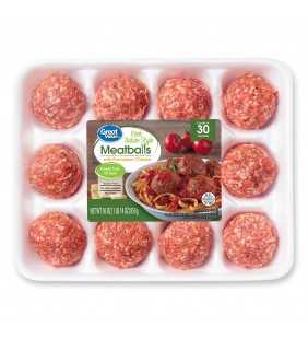 Great Value Italian Style with Parmesan Cheese Pork Meatballs, 12 Count, 1.88 lb