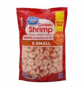 Frozen Cooked Extra Small Peeled, Deveined, Tail-Off Shrimp, 24 oz