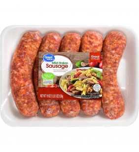 Great Value Mild Italian Sausage, 5 count, 19 oz