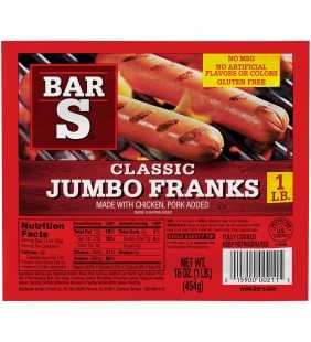 Bar S America's Favorite Jumbo Franks, 16 Oz.