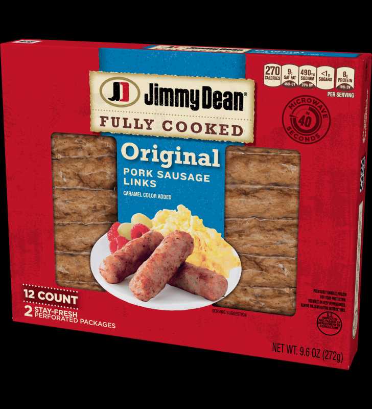 Jimmy Dean® Fully Cooked Original Pork Sausage Links, 12 Count