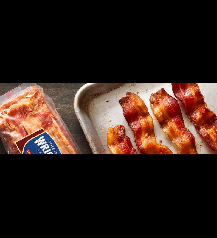 Wright® Brand Thick Sliced Hickory Smoked Bacon, 3 lb.